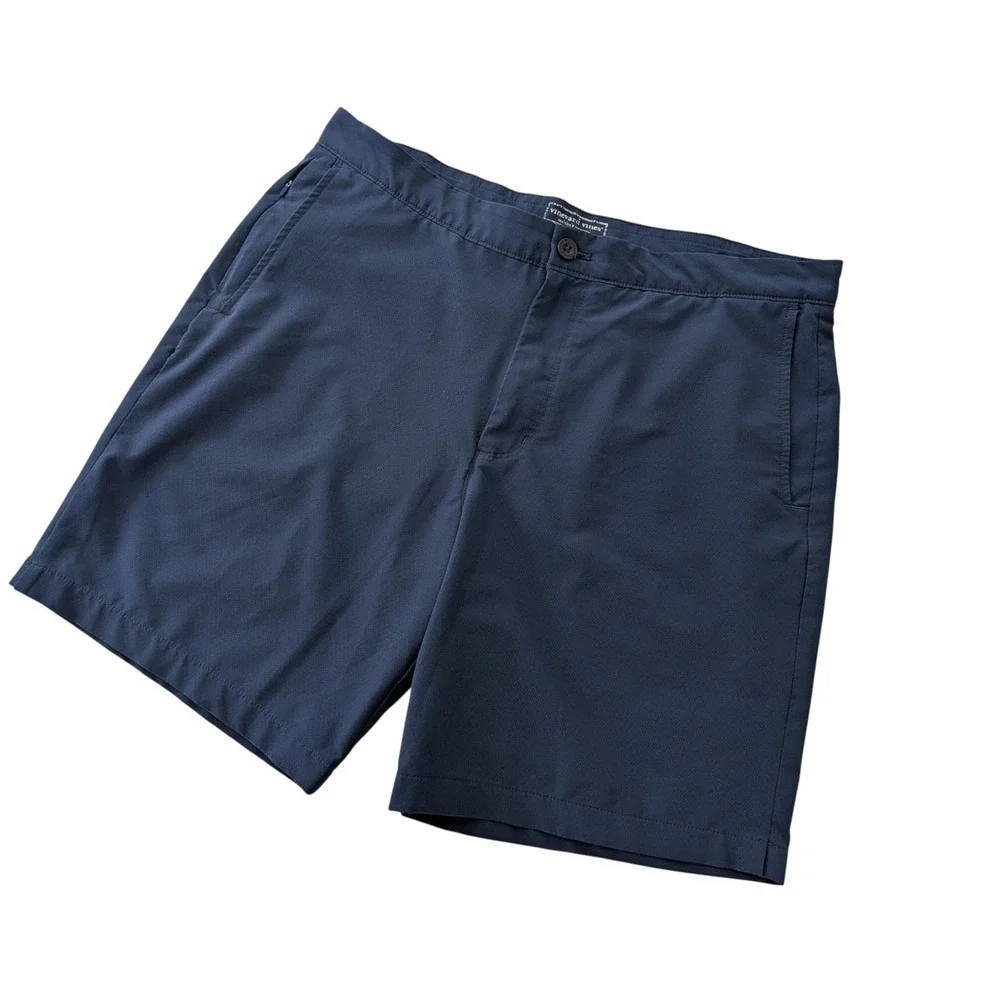 Vineyard Vines Performance‎ On-The-Go Shorts Mens 35 Navy Stretch 7.5 Golf